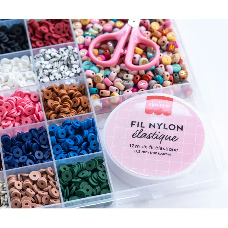 Fabrique de Styles Loisirs Créatifs*Boite de 16 couleurs nature de perles heishi 6 mm et accessoires