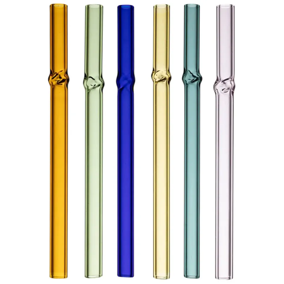 Fabrique de Styles Accessoires Réutilisables*Boite de 6 pailles torsadée en verre l12cm - Colorea