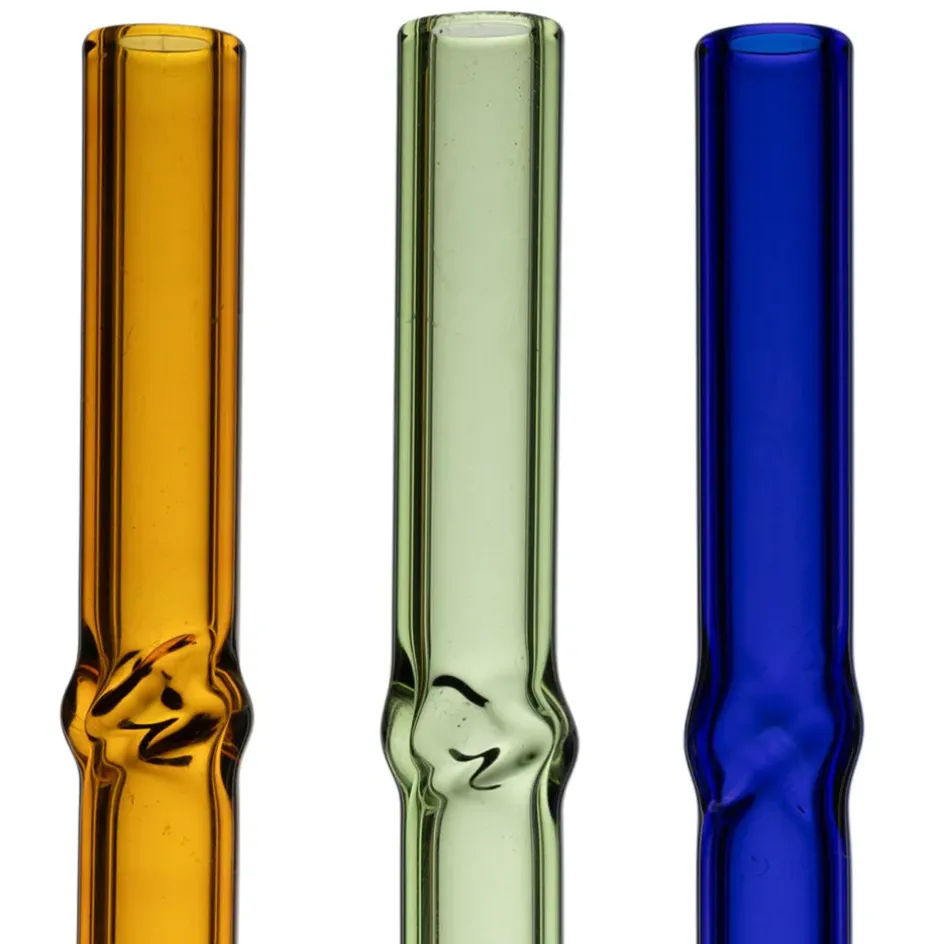 Fabrique de Styles Accessoires Réutilisables*Boite de 6 pailles torsadée en verre l12cm - Colorea