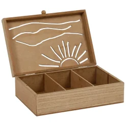 Fabrique de Styles Boîtes*Boite gigogne avec couvercle x2 sweet leaves 22x14.5xh7+16x10.5xh5.5cm mdf