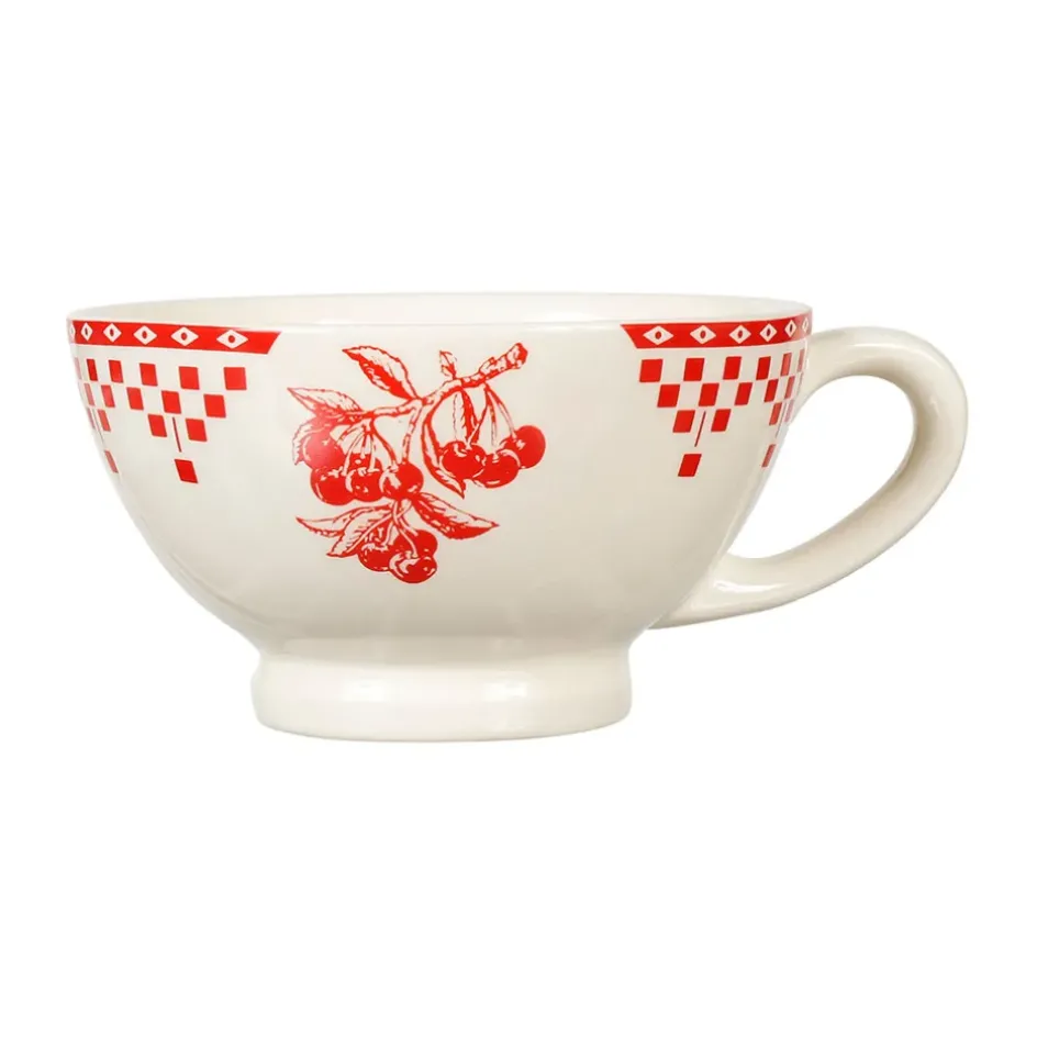 Fabrique de Styles Tasses Et Mugs*Bol avec anse damier en faïence