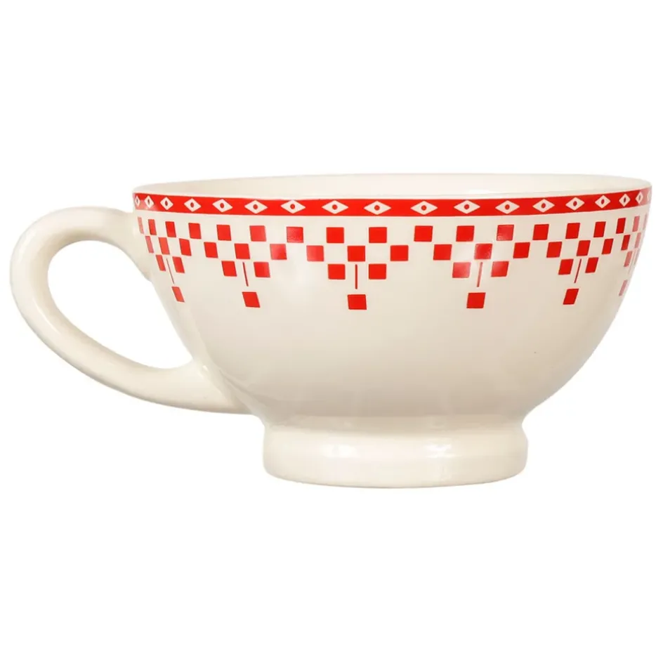 Fabrique de Styles Tasses Et Mugs*Bol avec anse damier en faïence