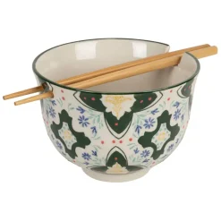 Fabrique de Styles Bols Et Coupelles*Bol baguette en grès et bambou vert d13cm - Azulejo