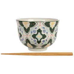 Fabrique de Styles Bols Et Coupelles*Bol baguette en grès et bambou vert d13cm - Azulejo