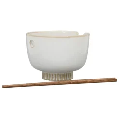 Fabrique de Styles Bols Et Coupelles*Bol en grès et baguettes d14cm - Organic