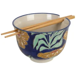 Fabrique de Styles Bols Et Coupelles*Bol en grès et bambou et baguettes - Flaura