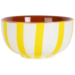 Fabrique de Styles Bols Et Coupelles*Bol en grès rayé jaune et blanc 35cl - Alaria