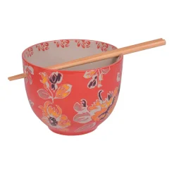 Fabrique de Styles Bols Et Coupelles*Bol en grès rouge d13cm et baguettes - Ava