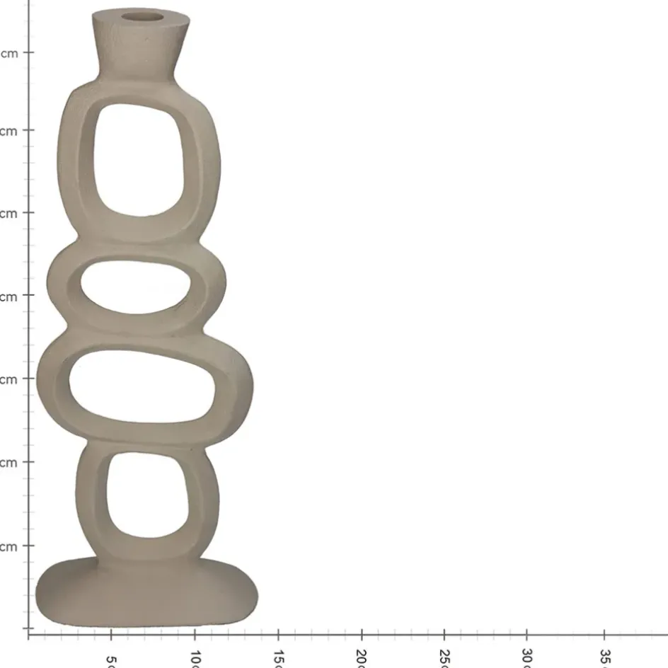 Fabrique de Styles Photophores, Bougeoirs Et Lanternes*Bougeoir en aluminium 15x7xh37cm