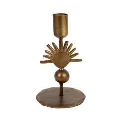 Fabrique de Styles Photophores, Bougeoirs Et Lanternes*Bougeoir en fer h15cm - Soleil