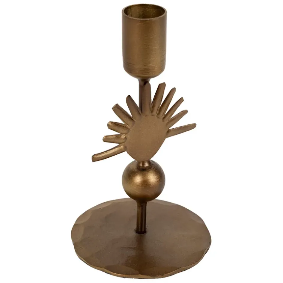 Fabrique de Styles Photophores, Bougeoirs Et Lanternes*Bougeoir en fer h15cm - Soleil