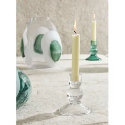 Fabrique de Styles Photophores, Bougeoirs Et Lanternes*Bougeoir en verre h10cm - Alphe