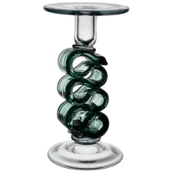 Fabrique de Styles Photophores, Bougeoirs Et Lanternes*Bougeoir en verre émeraude h23.5cm - Sablon