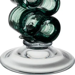 Fabrique de Styles Photophores, Bougeoirs Et Lanternes*Bougeoir en verre émeraude h23.5cm - Sablon