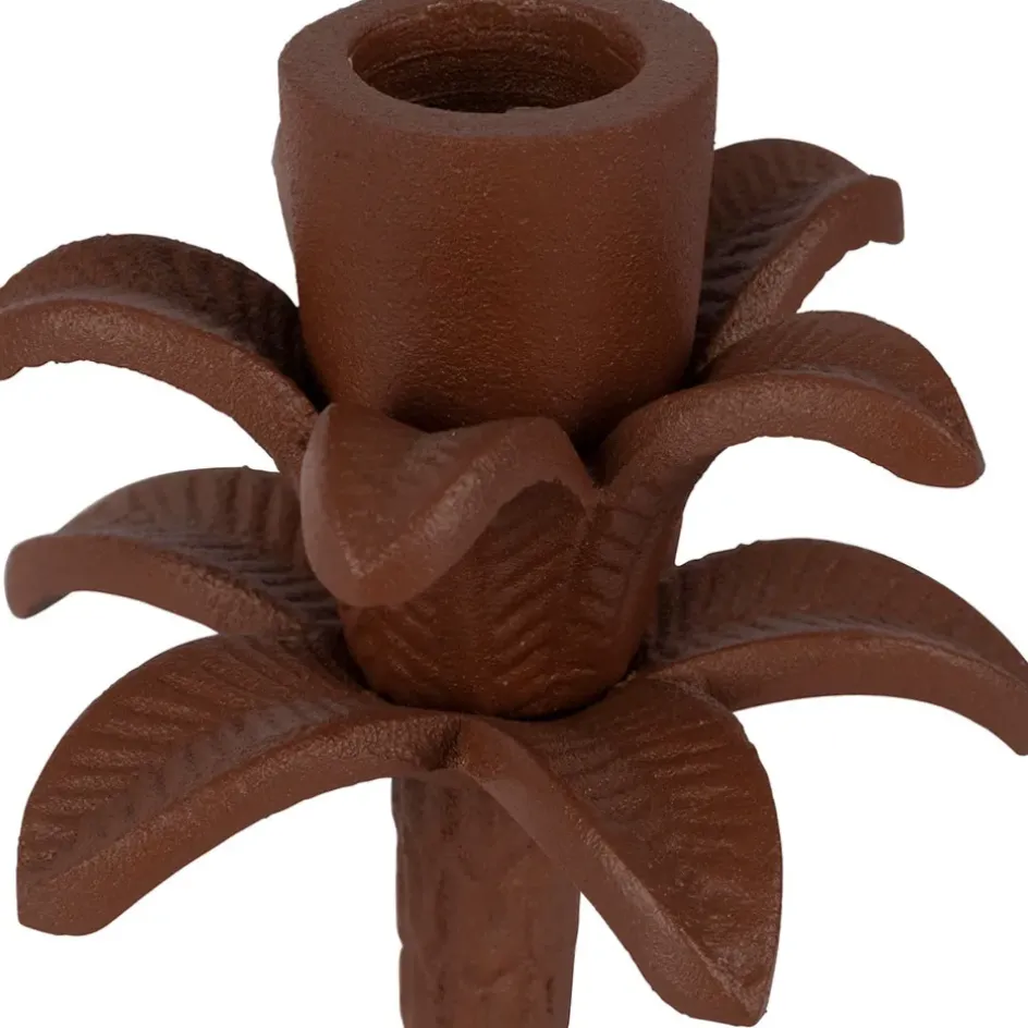 Fabrique de Styles Photophores, Bougeoirs Et Lanternes*Bougeoir palmier en aluminium h19cm - Tropic Etoil