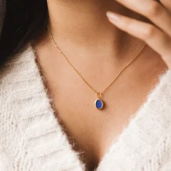 Fabrique de Styles Bougies Parfumées*Bougie Bijou Collier Or pierre Lazurite lavande boisé 50h