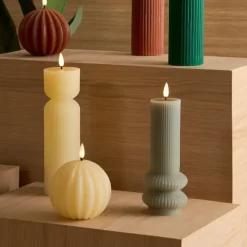 Fabrique de Styles Déco Lumineuse*Bougie led boule h12cm