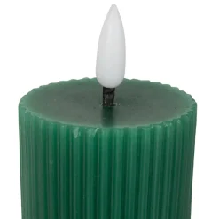 Fabrique de Styles Déco Lumineuse*Bougie led pilier vert sapin h21cm