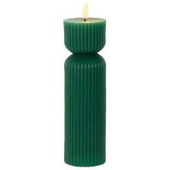 Fabrique de Styles Déco Lumineuse*Bougie led pilier vert sapin h24.5cm