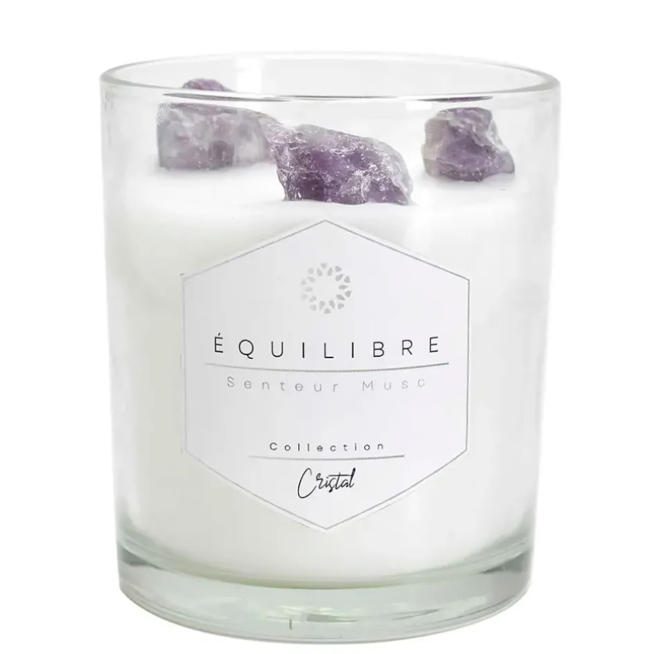 Fabrique de Styles Bougies Parfumées*Bougie parfumée Musc avec pierre 35h