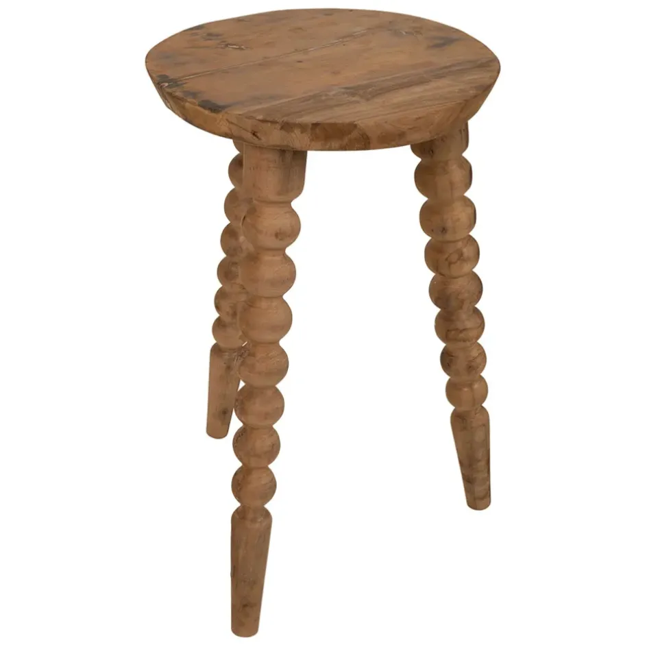 Fabrique de Styles Bouts De Canapé Et Tables D'appoint*Bout de canapé rond en bois recyclé d34cm - Campagne