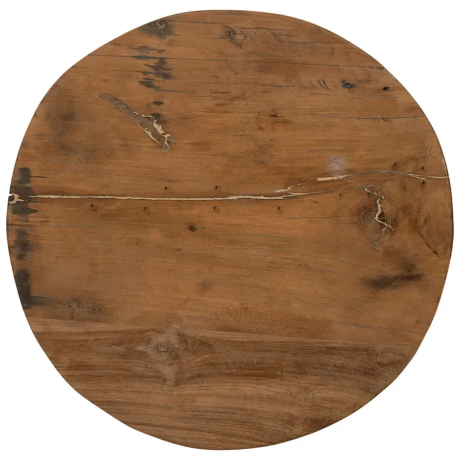 Fabrique de Styles Bouts De Canapé Et Tables D'appoint*Bout de canapé rond en bois recyclé d34cm - Campagne