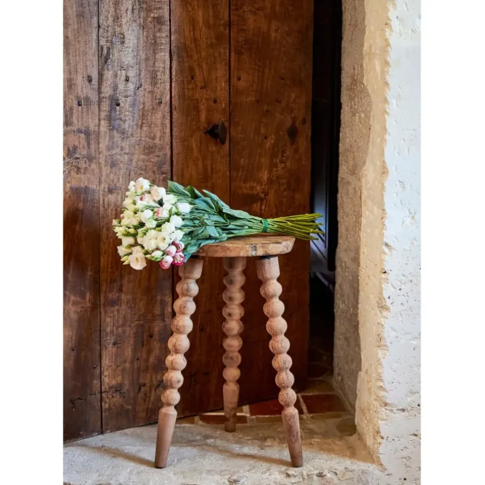 Fabrique de Styles Bouts De Canapé Et Tables D'appoint*Bout de canapé rond en bois recyclé d34cm - Campagne