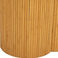 Fabrique de Styles Bouts De Canapé Et Tables D'appoint*Bout de canapé ronds x2 nude en bambou et bois contreplaqué - Saori