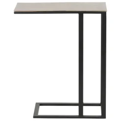 Fabrique de Styles Bouts De Canapé Et Tables D'appoint*Bout de canape en aluminium et fer doré et noir - Felia