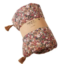 Fabrique de Styles Couvre-lits*Bout de lit en gaze de coton imprimée 90x200cm - Capucine