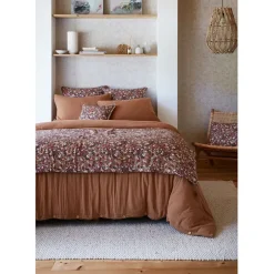 Fabrique de Styles Couvre-lits*Bout de lit en gaze de coton imprimée 90x200cm - Capucine