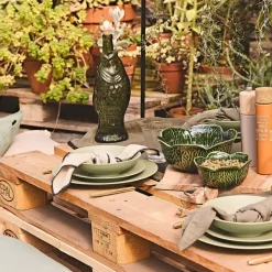 Fabrique de Styles Carafes Et Pichets*Bouteille Poisson en verre recyclé sablé 1.1l