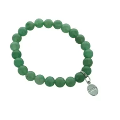 Fabrique de Styles Bijoux Fantaisie*Bracelet aventurine e perles rondes 8mm et chance
