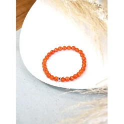 Fabrique de Styles Bijoux Fantaisie*Bracelet cornaline perles rondes 6mm