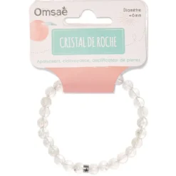 Fabrique de Styles Bijoux Fantaisie*Bracelet cristal de roche perles rondes 6mm