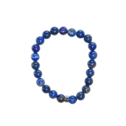 Fabrique de Styles Bijoux Fantaisie*Bracelet lapis lazuli perles rondes 8mm