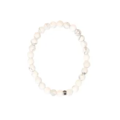 Fabrique de Styles Bijoux Fantaisie*Bracelet magnésite perles rondes 6mm