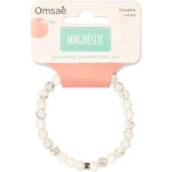 Fabrique de Styles Bijoux Fantaisie*Bracelet magnésite perles rondes 6mm