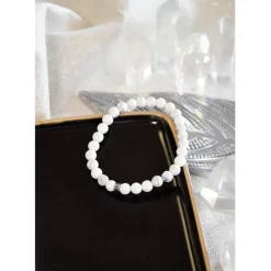 Fabrique de Styles Bijoux Fantaisie*Bracelet magnésite perles rondes 6mm