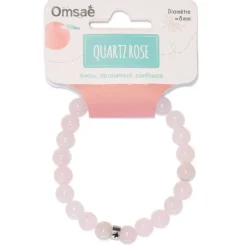 Fabrique de Styles Bijoux Fantaisie*Bracelet quartz perles rondes 8mm