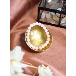 Fabrique de Styles Bijoux Fantaisie*Bracelet quartz perles rondes 8mm