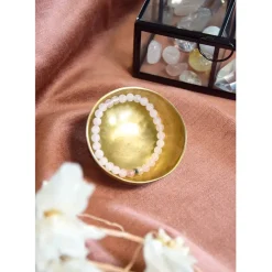 Fabrique de Styles Bijoux Fantaisie*Bracelet quartz perles rondes 6mm