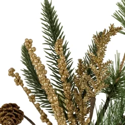 Fabrique de Styles Fleurs Et Plantes Artificielles*Branchage doré et vert h32cm - Alfe