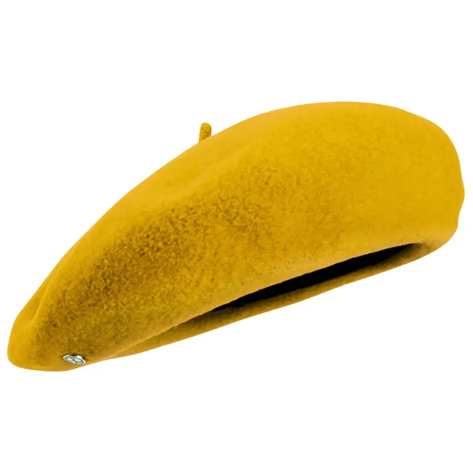 Fabrique de Styles Accessoires Mode*Béret Curcuma Laulhère 100% laine de Merinos - Taille unique