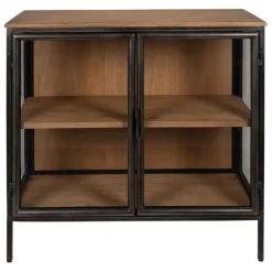 Fabrique de Styles Buffets Et Vitrines*Buffet bas 2 portes en manguier naturel et fer h90cm - Tucson