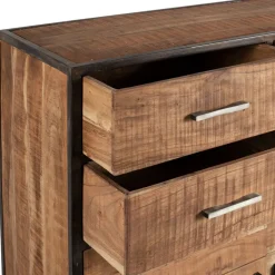 Fabrique de Styles Buffets Et Vitrines*Buffet bas en acacia et fer 2 portes H105cm -Factory