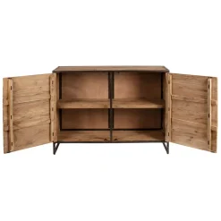 Fabrique de Styles Buffets Et Vitrines*Buffet bas en acacia et fer 2 portes H90cm - Factory