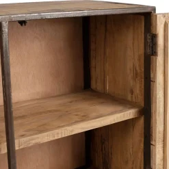 Fabrique de Styles Buffets Et Vitrines*Buffet bas en acacia et fer 2 portes H90cm - Factory