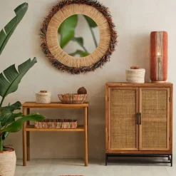 Fabrique de Styles Buffets Et Vitrines*Buffet bas en sapin et bambou L80cm - Tamba