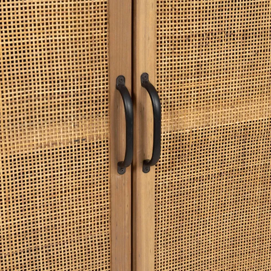 Fabrique de Styles Buffets Et Vitrines*Buffet bas en sapin et bambou L80cm - Tamba